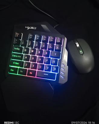 combo gaming RGB tastiera + mouse wireless