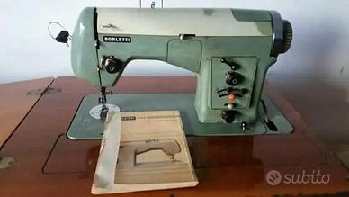borletti cucitrice antica con mobile a cinghia