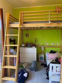 Soppalco Ikea betulla una piazza e mezzo