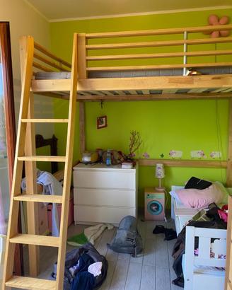 Soppalco Ikea betulla una piazza e mezzo