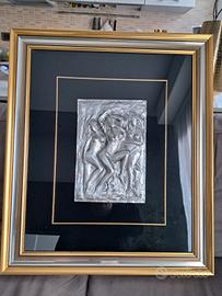 Quadro bassorilievo in argento "Gianni Testa"