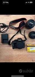 Canon 100D + obiettivi 50mm e 18-55mm + Borsa