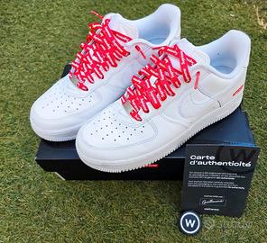 Sneakers basse SupremexNike Air Force1bianche/41
