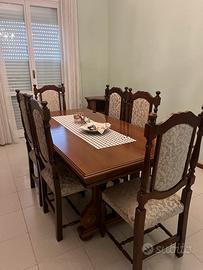 Tavolo e sedie anni 70