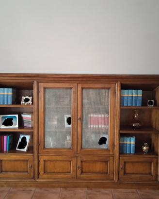 Libreria in legno massello L.352  H.155 P.37