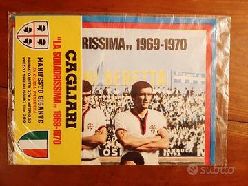 CAGLIARI CALCIO.ManifestoGigante Cagliari Campione