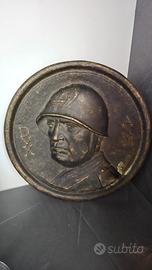 Medaglione Duce in bronzo