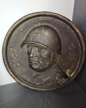 Medaglione Duce in bronzo