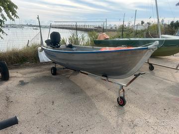 Barca alluminio linder 410 motore mercury 5 cv4t