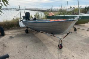 Barca alluminio linder 410 motore mercury 5 cv4t