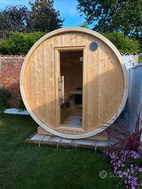 Sauna finlandese a botte per giardino