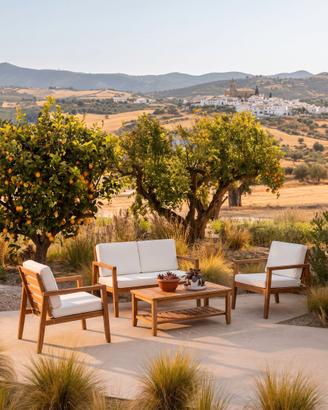 Set arredo giardino in legno