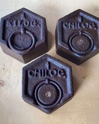 Antichi pesi per bilancia (set 3 pezzi 1kg)