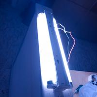 plafoniera con 2 neon per acquario 