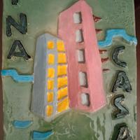 MAIOLICA POLICROMA PIANO INA CASA ANNI 50