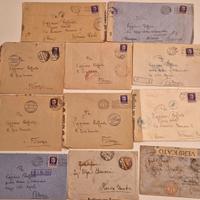 francobolli regno su buste verificate per censura