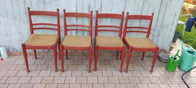 4 sedie salvarani anni vintage