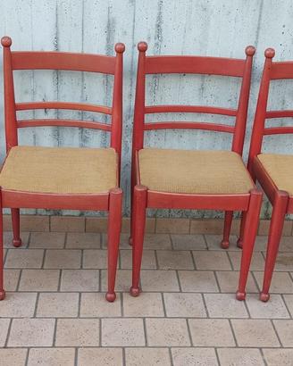 4 sedie salvarani anni vintage