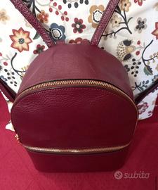 Zainetto in pelle color bordeaux