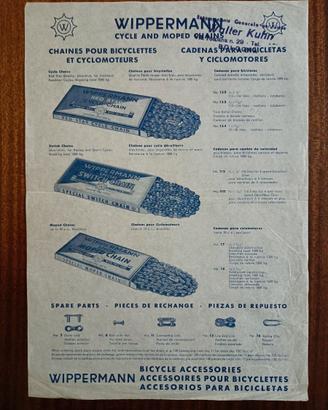 WIPPERMANN catene bici/moto–volantino anni 50