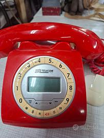 telefono fisso telecom sirio classico rosso 