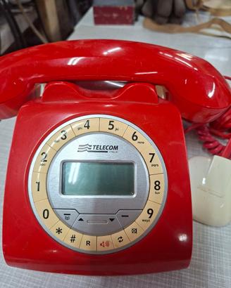 telefono fisso telecom sirio classico rosso 