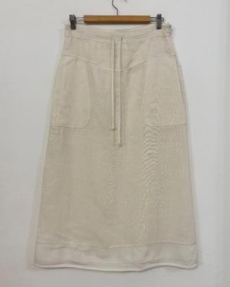 WEEKEND MAX MARA Gonna bianco panna in lino