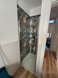 Porta doccia vetro temperato 80 cm