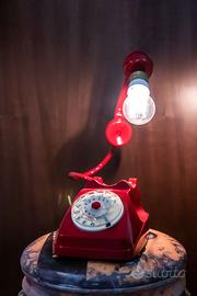 Lampada artigianale con telefono