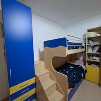 Letto a castello con mobile e corsia 
