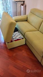 divano letto con pouf contenitore