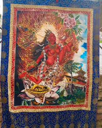 Dipinto Tibet Vajra voghini tantriko kasmir