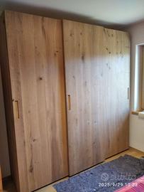 armadio con 3 ante scorrevoli rovere rustico