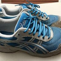 ASICS azzurre, scarpe da ginnastica, misura 42,5