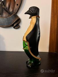 Bottiglia vintage a forma di pinguino in frac