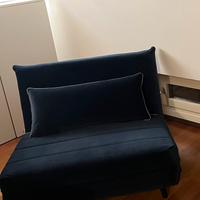 Divao letto in velluto blu notte come nuovo