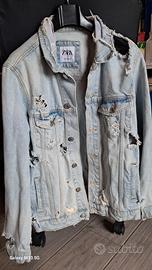 Giacca jeans strappato Zara
