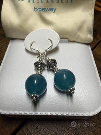 Orecchini con pendente in pietra naturale azzurro