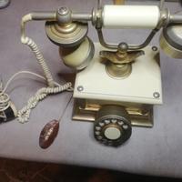 Telefono Bianco Vintage Placcato Oro 18k - TELCER