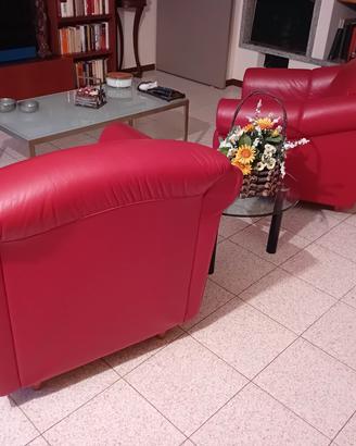 coppia poltrone in pelle