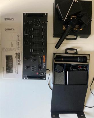 PMX-1000 stereo pre-amp mixer + doppio microfono