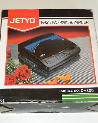 VHS Rewinder Jetyo D-800 + Cass. VHS Head Cleaner