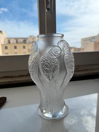 Vaso Lalique Perruches firmato - 24cm