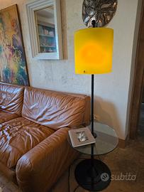 Lampada con tavolino vetro Murano itre anni 80