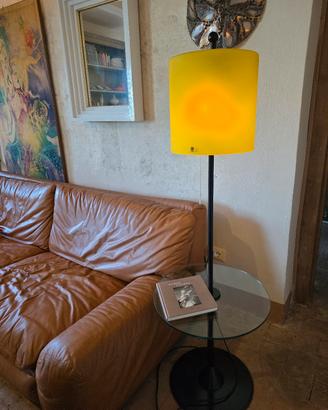 Lampada con tavolino vetro Murano itre anni 80