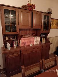 Mobile cucina rustica più carrello