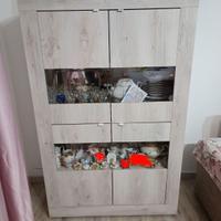 Mobile medio/alto 4 ante battenti con vetrina