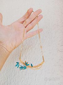 Girocollo con fiori smaltati, anni '80