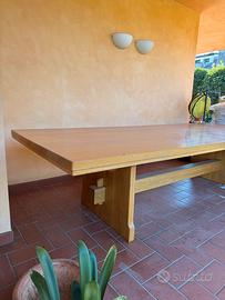 Tavolo in legno fatto a mano, per 14 persone