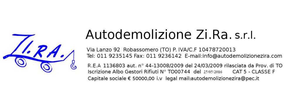 AUTODEMOLIZIONE ZIRA S.R.L.